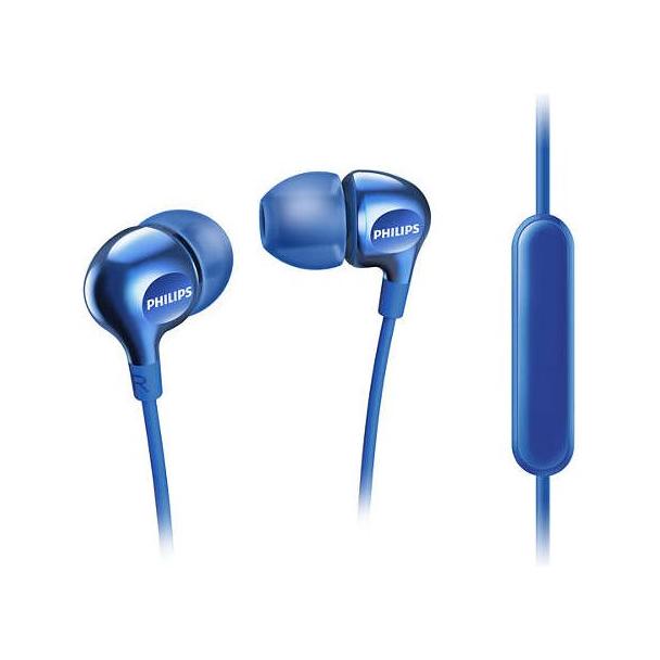 Słuchawki przewodowe Jack 3,5 z mikrofonem PHILIPS headphones SHE3705BL niebieskie