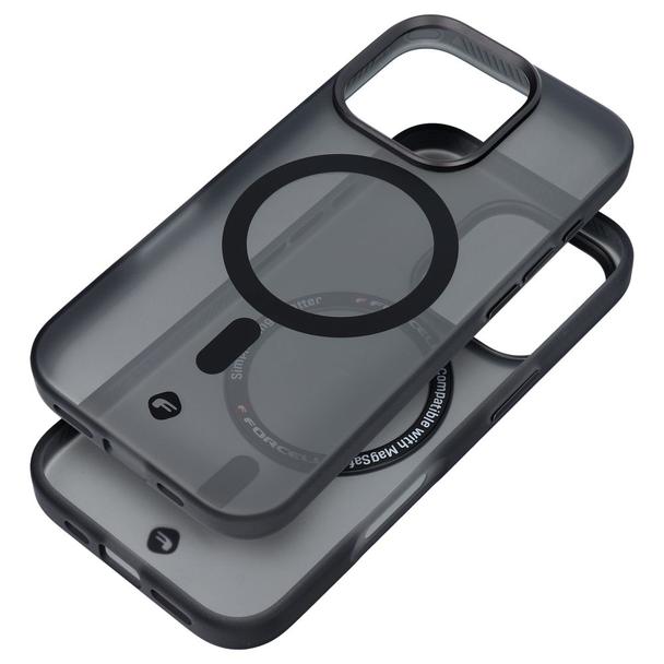 Etui na iPhone 16 PLUS Forcell F-Protect Levels Dual Layer 4D technology zgodne z MagSafe Military Drop-Test smoky black