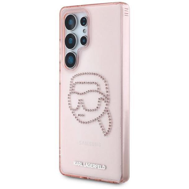 KARL LAGERFELD futerał do SAMSUNG S25 Ultra KLHCS25LHKHDCELP (IML Rhinestones K Head) różowy