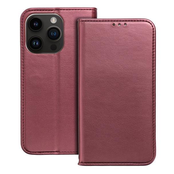 Etui z klapką na iPhone 17 PRO Smart Magneto burgundowe
