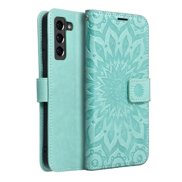 Etui z klapką na Samsung S21 FE Mezzo Book mandala zielone
