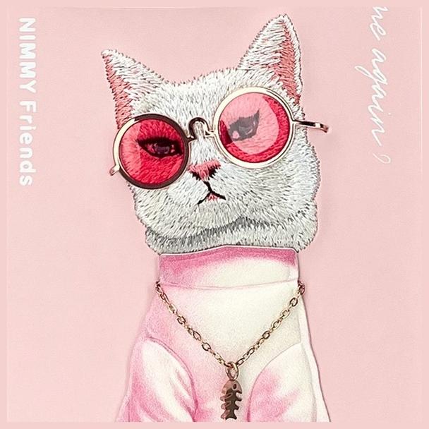 NIMMY futerał GLASSES COOL CAT do IPHONE 16 Pro różowy