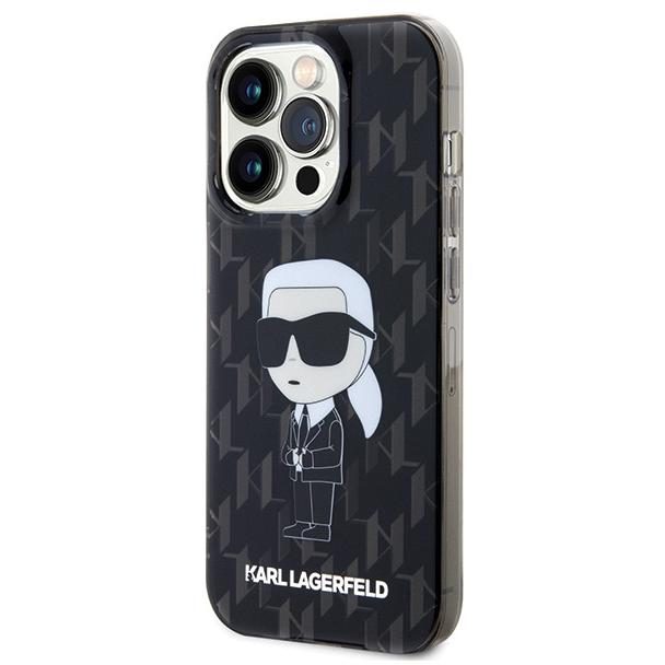 KARL LAGERFELD futerał do IPHONE 15 Pro Max KLHCP15XHNKMKLK (Ikonik Monogram) czarny
