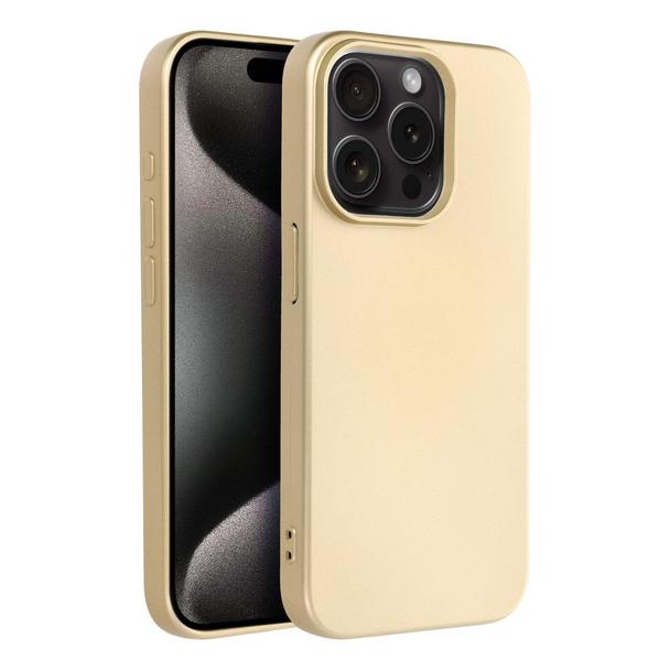 Futerał do iPhone 15 PRO Metallic złoty