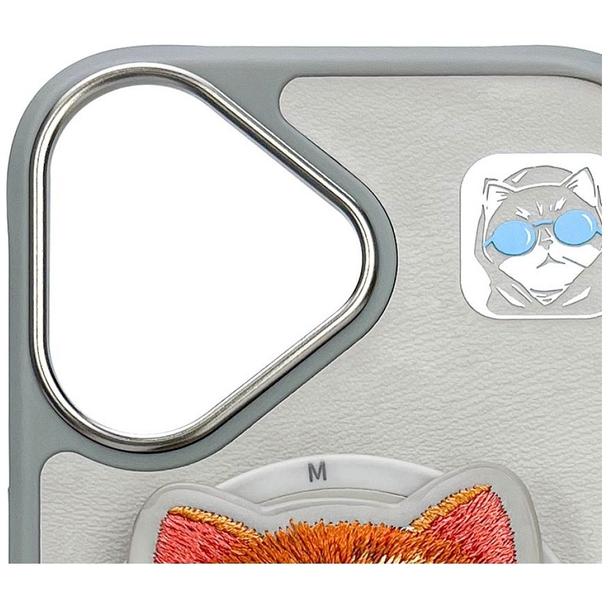 NIMMY futerał GLASSES COOL CAT kompatybilny z MagSafe do IPHONE 16 szary