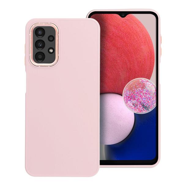 Futerał do Samsung A13 5G / A04S Frame pudrowy róż