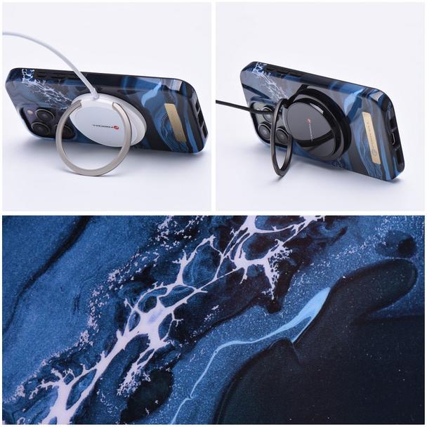 Etui na iPhone 14 PLUS Forcell F-Protect Mirage zgodne z MagSafe ocean marble