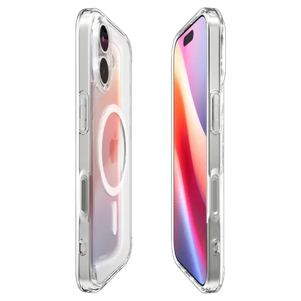 SPIGEN futerał ULTRA HYBRID MAG kompatybilny z MagSafe do IPHONE 17 clear white