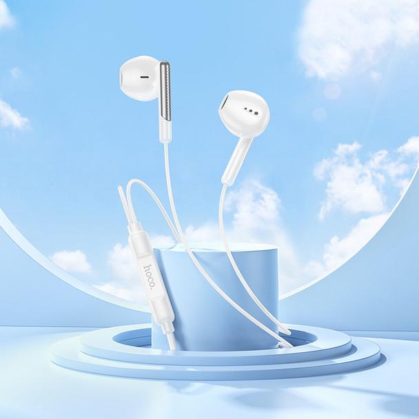 EOL Słuchawki przewodowe douszne USB C Hoco M123 białe