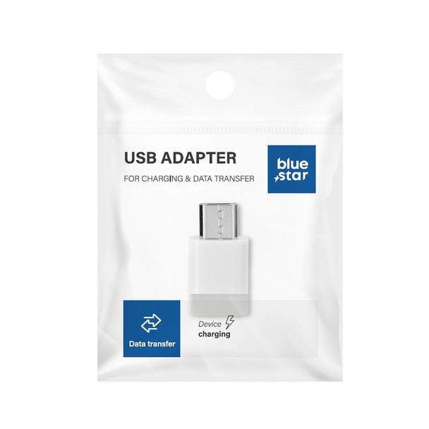 Adapter USB C do Micro USB Blue Star biały