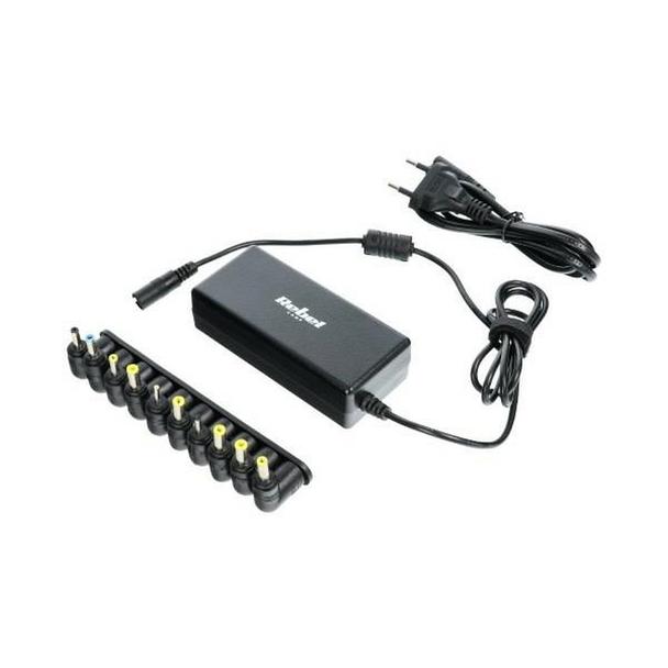 REBEL uniwersalny zasilacz sieciowy 45W 12-19.5V automatyczny 10 końcówek czarny