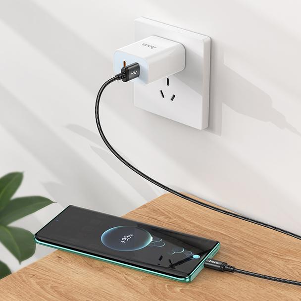 Kabel USB A do USB C Hoco 3A 1 m X89 czarny