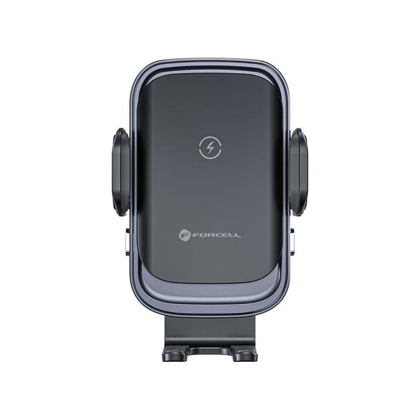 Uchwyt na telefon do samochodu indukcyjny Forcell F-Grip Grand F-24 15W do kratki srebrny