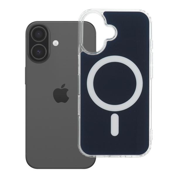 Etui na iPhone 16 Clear Fusion Mag Cover zgodne z MagSafe granatowe
