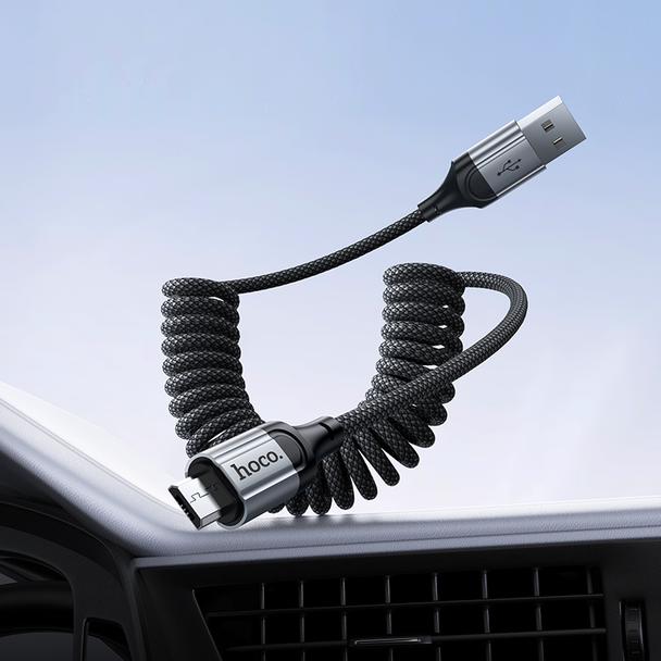 Kabel USB A do Micro USB Hoco 2,4A 1,5 m X121 czarny