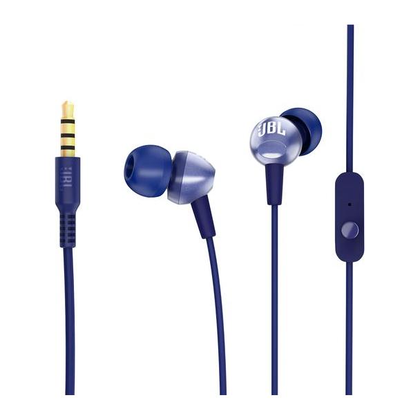 Słuchawki przewodowe douszne Jack 3,5 mm JBL C200Si niebieskie