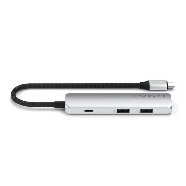 SATECHI adapter HUB 4w1 Typ C ST-P4SS srebrny