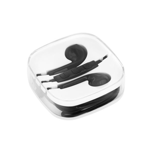 Słuchawki przewodowe douszne Jack 3,5 mm kompatybilne z iPhone New Box HR-ME25 czarne
