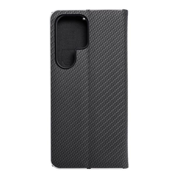 Etui z klapką na Samsung S23 ULTRA Luna Book Carbon czarne
