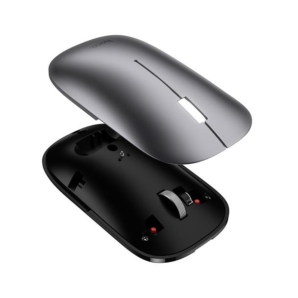Myszka bezprzewodowa dual-mode (Bluetooth, 2.4G) 1600 dpi Hoco GM43 szara
