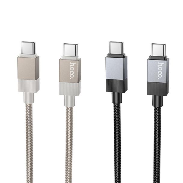 Kabel USB C do USB C Hoco 3A 60W 1 m X110 złoty
