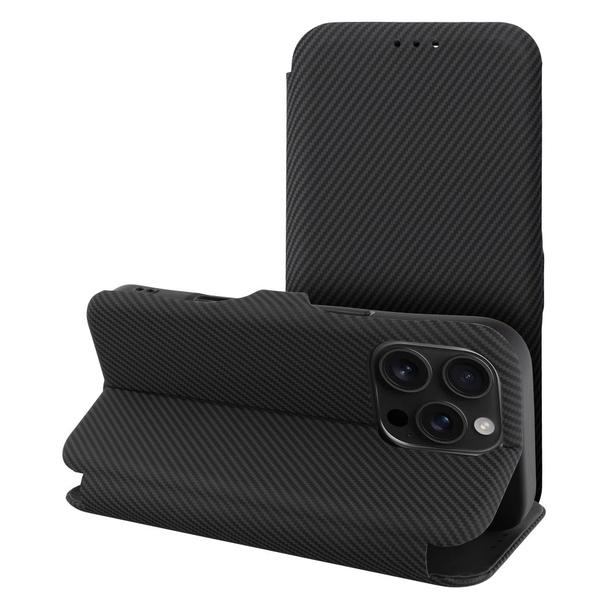Etui z klapką na iPhone 15 PRO MAX Folio Side Magnet czarne