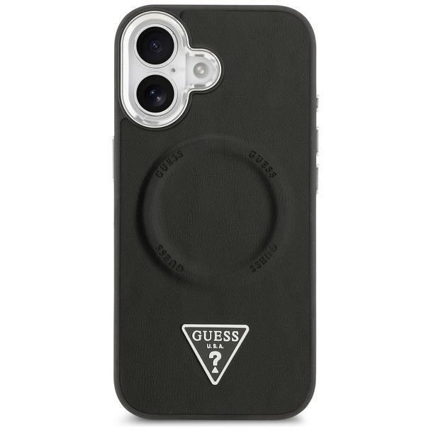GUESS futerał do IPHONE 17 kompatybilny z MagSafe GUHMP17SPSDTSCMK (PU W/ Triangle Logo) czarny