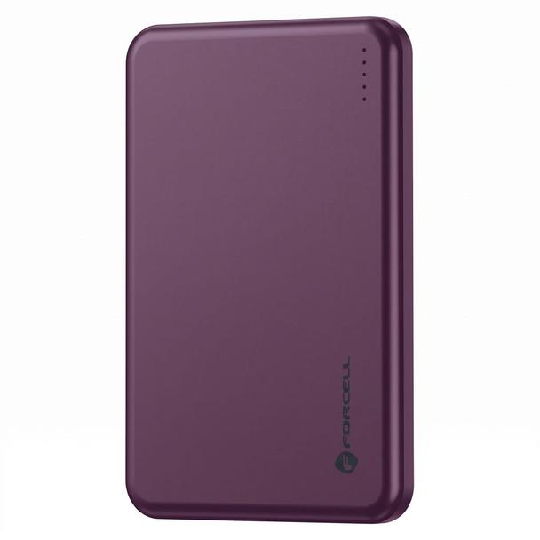 Powerbank zgodny z MagSafe Forcell F-Energy Slim F5K9 QC4.0 PD3.0 15W 5000 mAh burgundowy  0INT