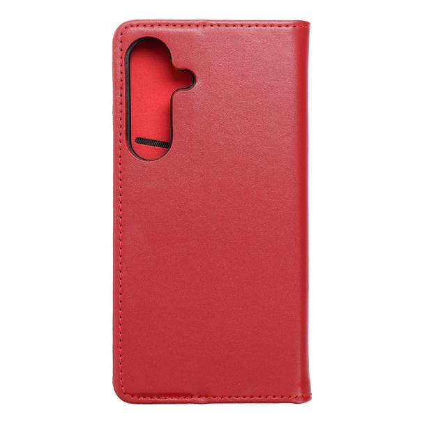Etui z klapką na Samsung S24 Smart Pro Book skórzane bordowe