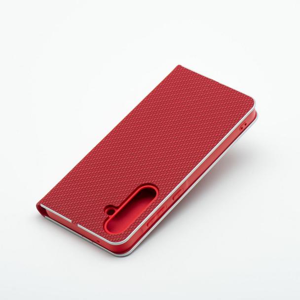 Etui z klapką na Samsung S26 FE Luna Book Carbon czerwone