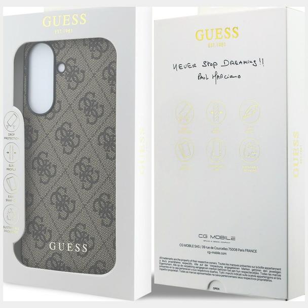 GUESS futerał do SAMSUNG Galaxy A57 GUHCSA57GF4GBR (PU 4G Classic Logo with Charm) brązowy