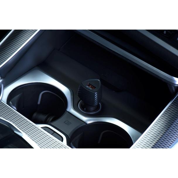 Ładowarka samochodowa Forcell F-Energy Carbon USB A QC3.0 3A 18W CC50-1A czarna