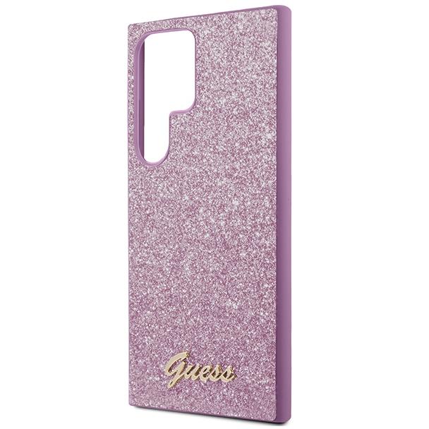 GUESS futerał do SAMSUNG S24 Ultra GUHCS24LHGGSHU (Glitter Script) fioletowy