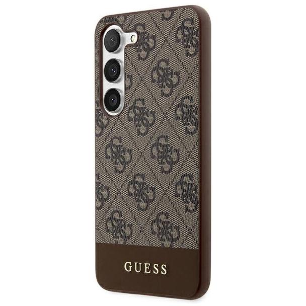 GUESS futerał do SAMSUNG S24 Plus GUHCS24MG4GLBR (4G Bottom Stripe) brązowy