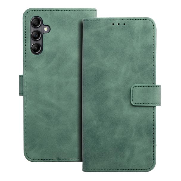 Etui z klapką na Samsung A14 4G / A14 5G Tender Book zielone