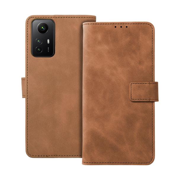 Etui z klapką na Xiaomi Redmi NOTE 12S Tender Book brązowe