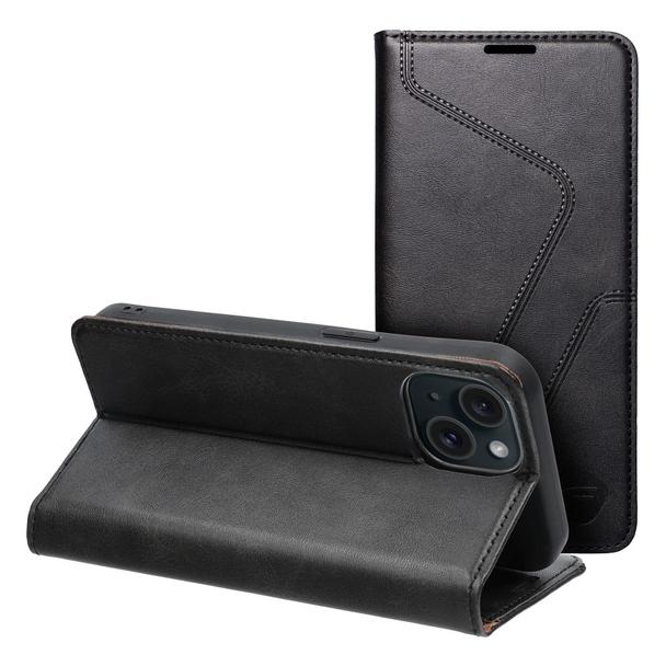 Pokrowiec na iPhone 15 Forcell F-Protect RFID Blocker Book czarny