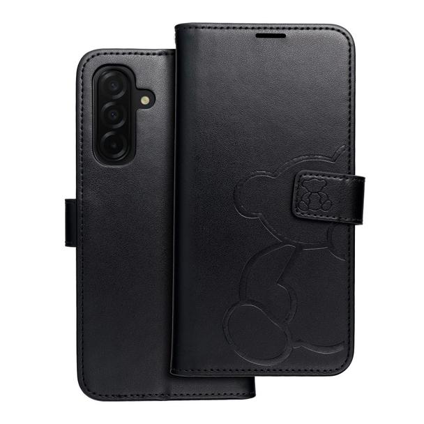 Etui z klapką na Samsung A26 5G Mezzo Book teddy bear czarne