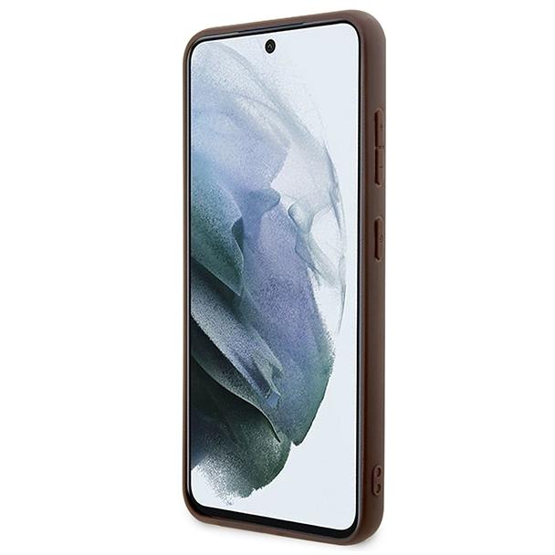 GUESS futerał do SAMSUNG S24 Plus GUHCS24M4GMGBR (Leather 4G Metal Logo) brązowy