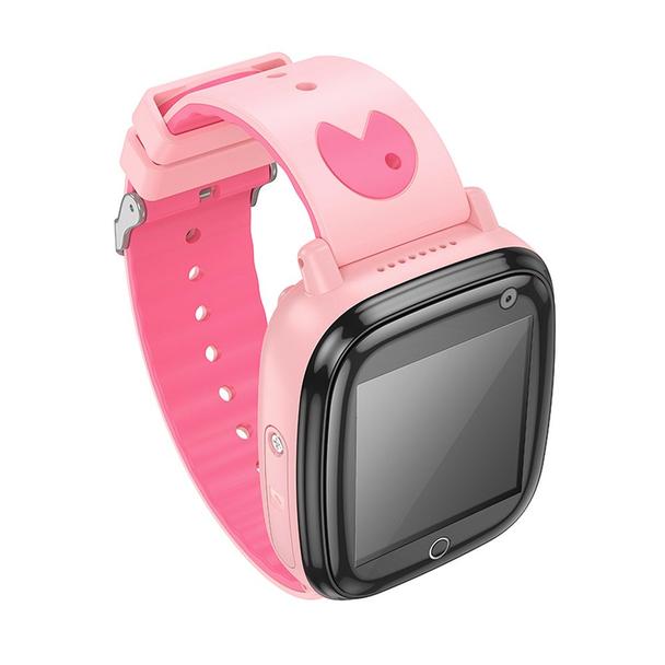 Smartwatch dla dzieci Hoco 1,44" 2G z funkcją rozmowy Y100 różowy