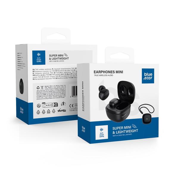 BLUE STAR słuchawki bezprzewodowe bluetooth TWS Mini A19 czarne