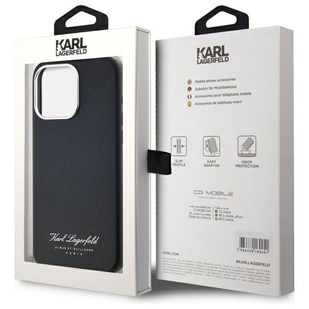 KARL LAGERFELD futerał do IPHONE 15 Pro Max KLHCP15XPGWCMKHK (FW PU Hotel RSG) black