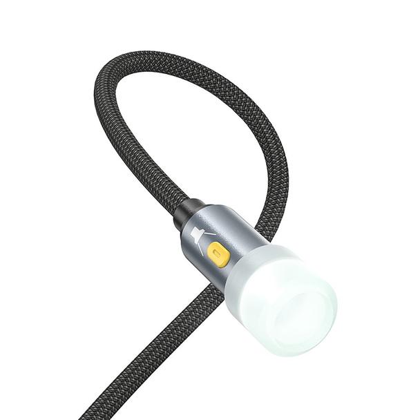 Kabel USB A / USB C do LED light Hoco 0,3 m UA38C czarny