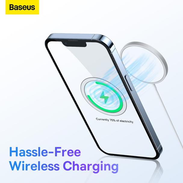 BASEUS blaszki uniwersalne kompatybilne z MagSafe PCCH000012 2 sztuki srebrne
