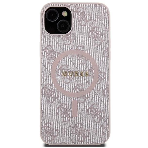 GUESS futerał do IPHONE 14 kompatybilny z MagSafe GUHMP14SG4GFRP (4G Ring classic logo) różowy