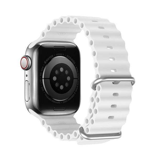 DUX DUCIS pasek OCEAN WAVE silikonowy do Apple Watch 42 / 44 / 45 mm biały