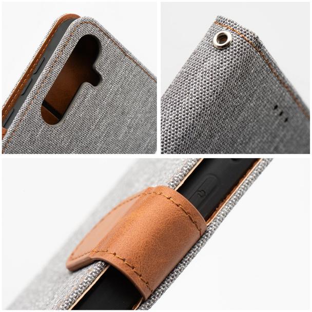 Etui z klapką na Samsung S25 Edge Jeans Book szare
