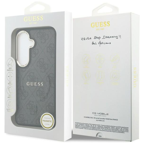 GUESS futerał do SAMSUNG S26 GUHMS26SP4MSEGCK (4G Embossed Ring MagSafe) czarny