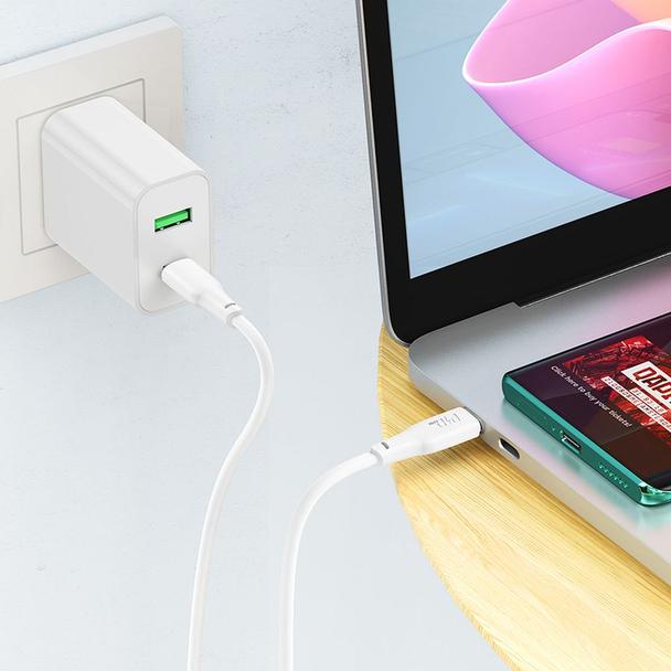 Kabel USB C do USB C Hoco 3A 100W 2 m X93 biały