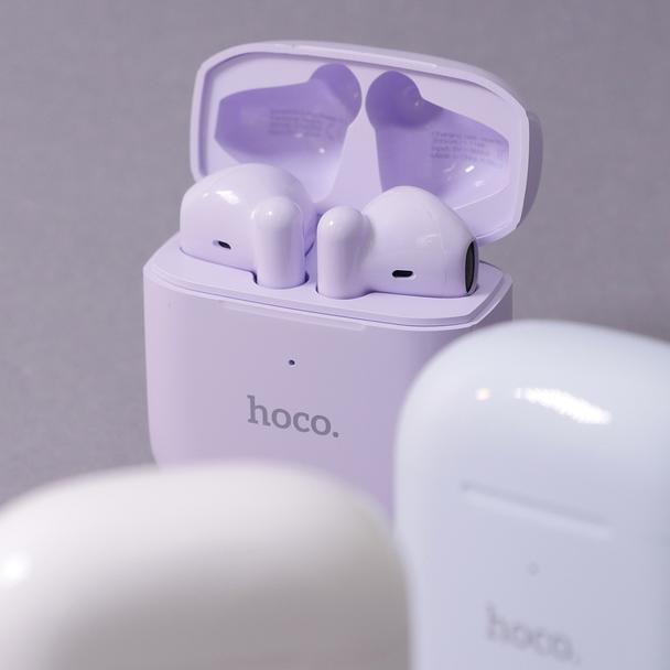 EOL HOCO słuchawki bezprzewodowe bluetooth TWS EW19 Plus fioletowy